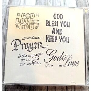 God Prayer Bless You Unmounted Rubber Stamps Lot of 4 in Case